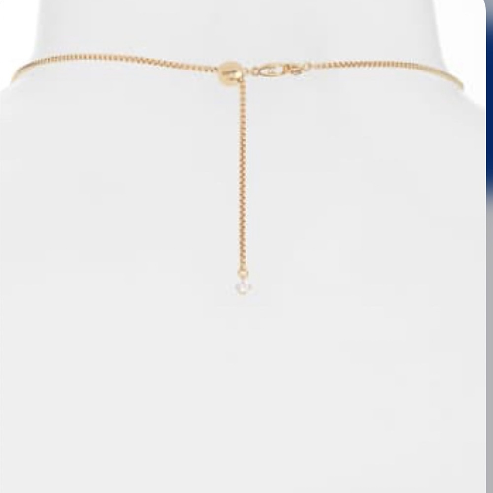 Nadri Rose Gold Pave Necklace Tennis Choker - Picture 6 of 12